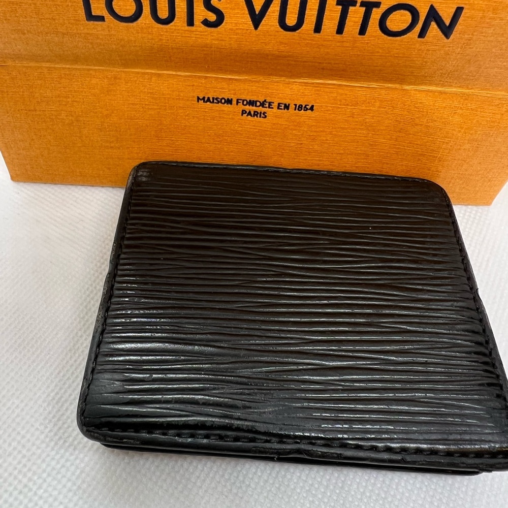 Authentic Louis Vuitton Black Coin Case